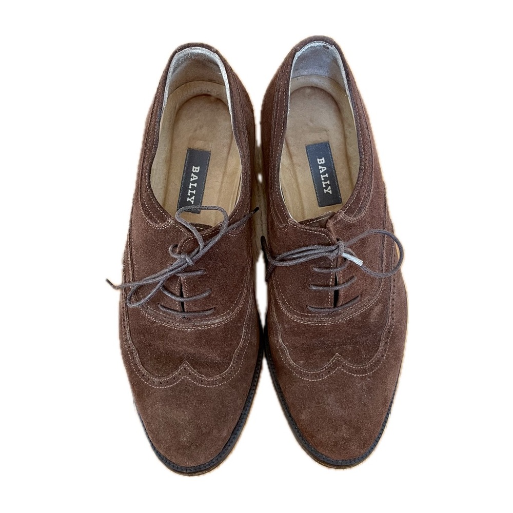 Bally Duomo Men’s Brown Suede Lace Up Loafers. Size 7. Women’s size 8.5.